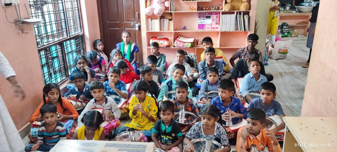 Mealtime at Amma Jyothi children's home